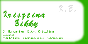 krisztina bikky business card